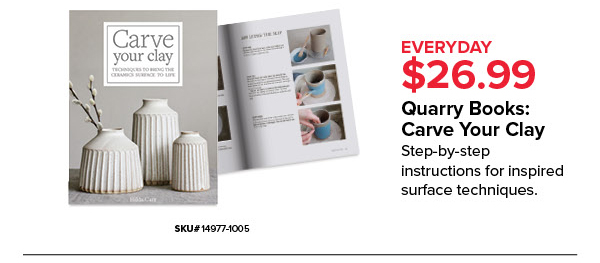 Quarry Books: Carve Your Clay Everyday $26.99