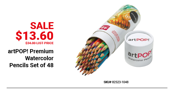 artPOP! Premium Watercolor Pencils Set of 48 Sale $13.60