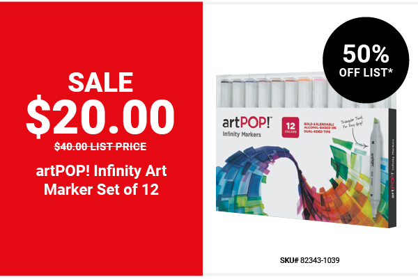artPOP! Infinity Art Marker Set of 12 Sale $20.00