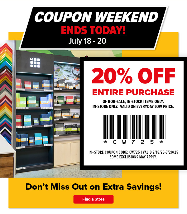 Coupon Weekend Ends TODAY!