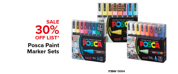 Posca Paint Marker Sets Sale 30% Off List*