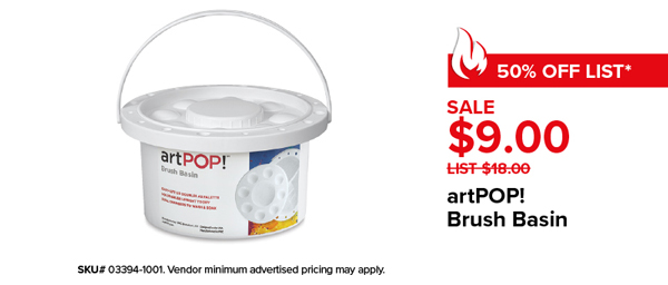 artPOP! Brush Basin Sale $9.00