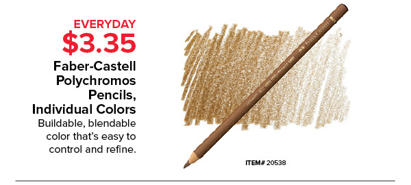 Faber-Castell Polychromos Pencils, Individual Colors Everyday $3.35