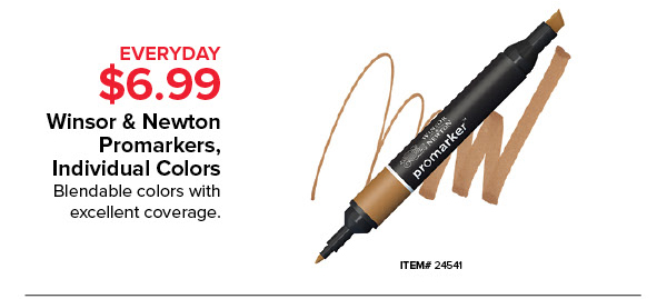 Winsor & Newton Promarkers, Individual Colors Everyday $6.99