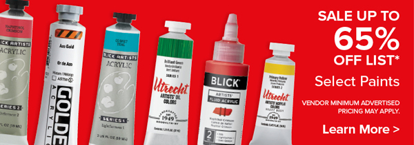 Select Paints Sale Up to 65% Off List*