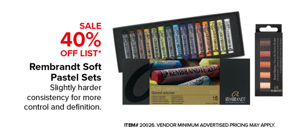 Rembrandt Soft Pastel Sets Sale 40% Off List*