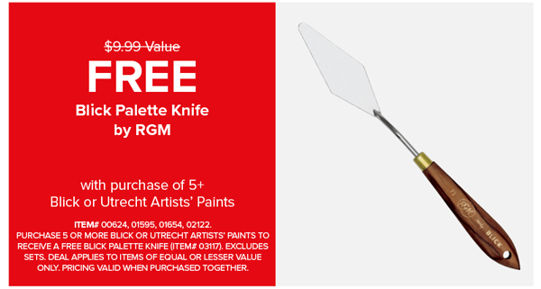 Blick Palette Knife by RGM FREE with purchase of 5+ Blick or Utrecht Artists' Paints