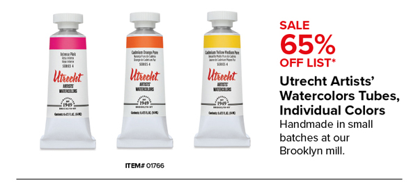 Utrecht Artists' Watercolors Tubes, Individual Colors Sale 65% Off List*