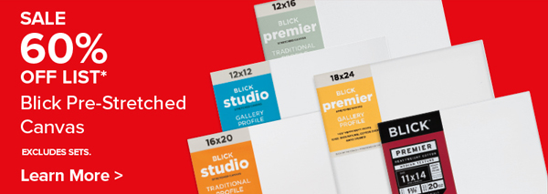 Blick Pre-Stretched Canvas Sale 60% Off List*