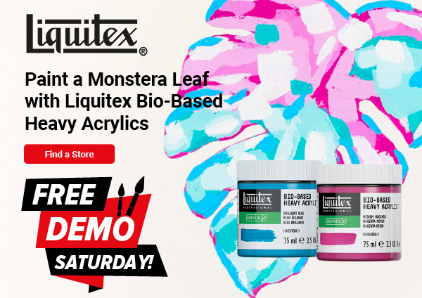 Paint a Monstera Leaf with Liquitex Bio-Based Heavy Acrylics this Saturday!