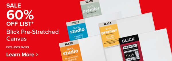 Blick Pre-Stretched Canvas Sale 60% Off List*