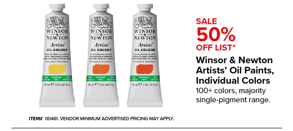 Winsor & Newton Artists' Oil Paints, Individual Colors, Sale 50% Off List*