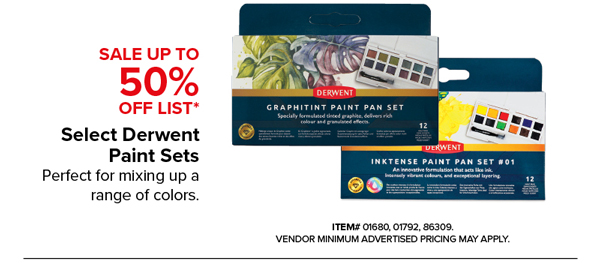 Select Derwent Paint Sets Sale Up to 50% Off List*