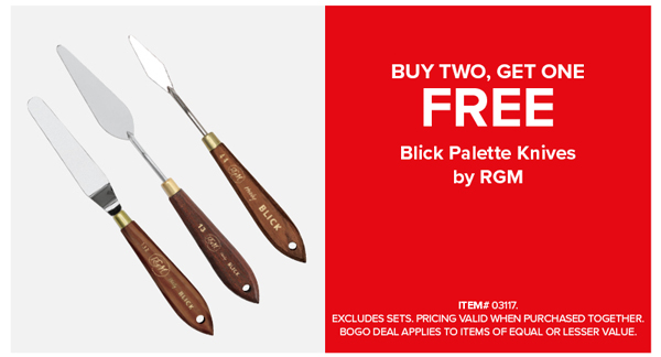 Blick Palette Knives by RGM Buy Two, Get One FREE
