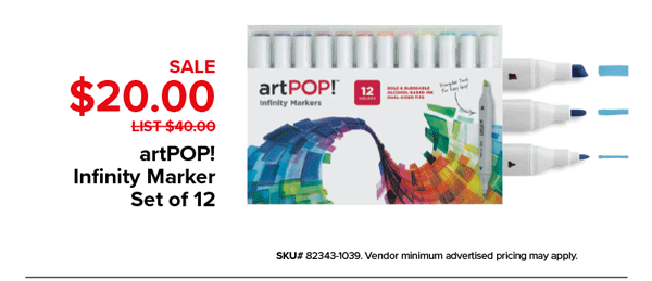 artPOP! Infinity Marker Set of 12 Sale $20.00