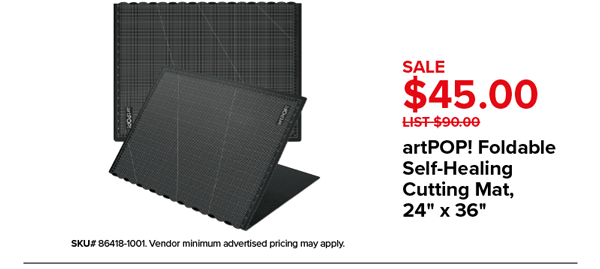 artPOP! Foldable Self-Healing Cutting Mat, 24"x36" Sale $45.00