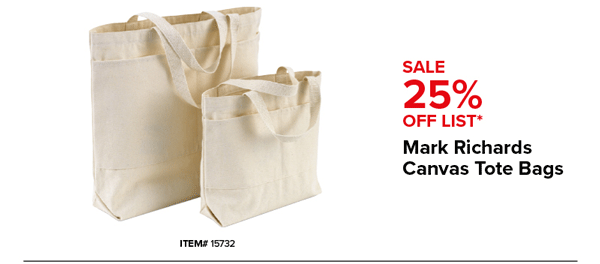 Mark Richards Canvas Tote Bags Sale 25% Off List*