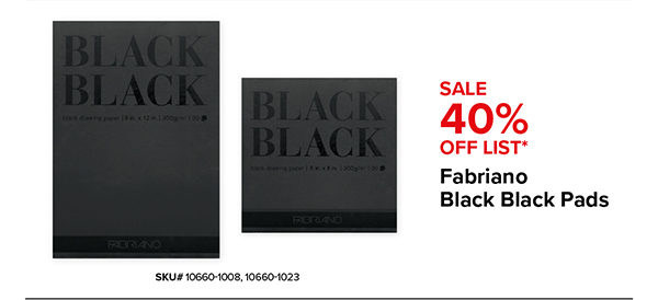 40% Off Fabriano Black Black Pads
