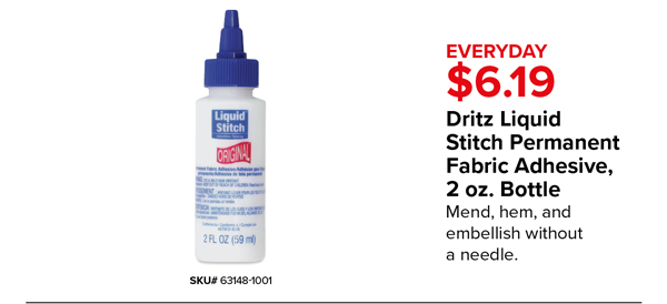Dritz Liquid Stitch Permanent Fabric Adhesive, $6.19