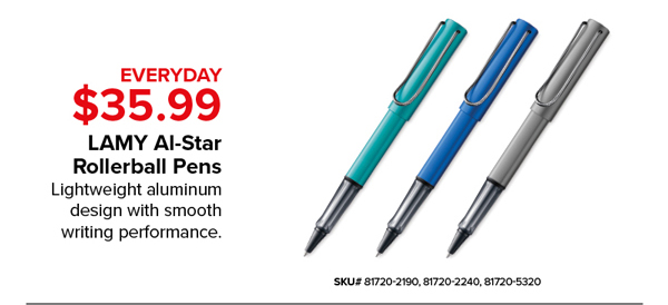 LAMY Al-Star Rollerball Pens, $35.99