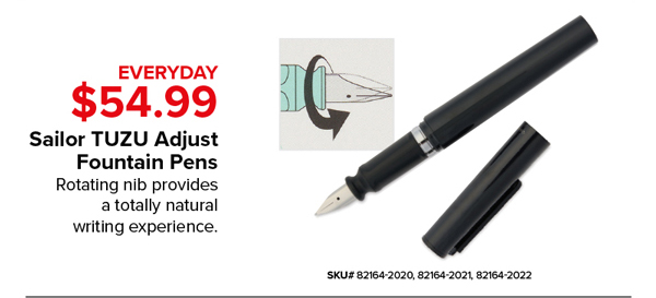 Sailor TUZU Adjust Fountain Pens, $54.99