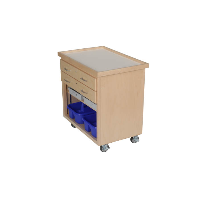 Hann Mobile Art Storage Cart, 360 Spin