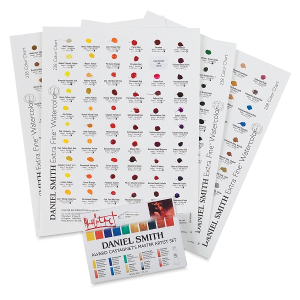 Daniel Smith Extra Fine Watercolor 238 Dot Color Chart