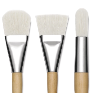 Shaved Pussy Girl Bright White Nylon Brushes