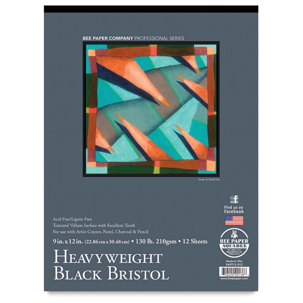 Bee Paper Heavyweight Black Bristol Pads BLICK art materials