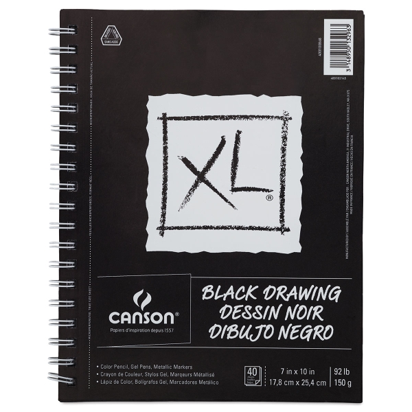 Canson XL Black Drawing Pad BLICK art materials
