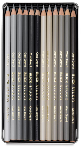 Blick Studio Brush Markers - Gray Colors, Set of 6