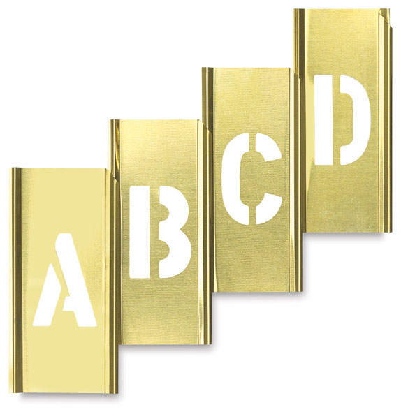 Horizontal Interlocking Brass Stencils Blick Art Materials 