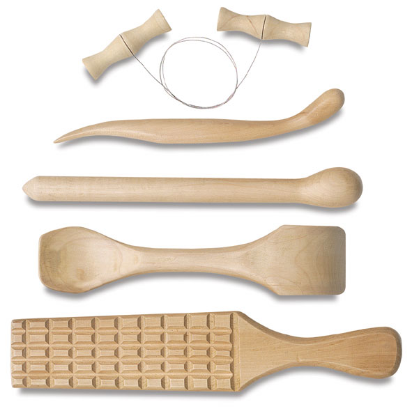 Large Wooden Paddle Tool Set BLICK art materials