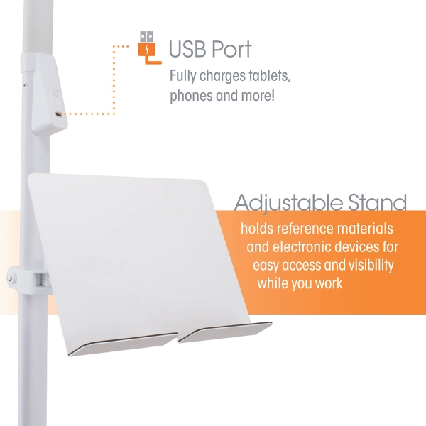 Ottlite Dual Shade Led Floor Lamp With Usb Charging Station Blick Ottlite Dual Shade Led Floor Lamp With Usb Charging Station Blick Art Materials