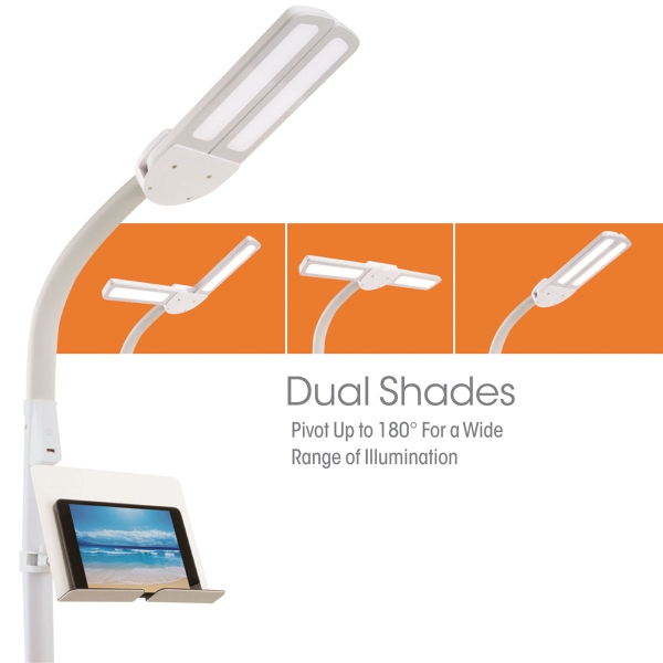 Ottlite Dual Shade Led Floor Lamp With Usb Charging Station Blick Ottlite Dual Shade Led Floor Lamp With Usb Charging Station Blick Art Materials