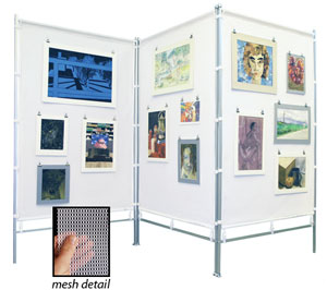 Flourish Zig Zag MeshPanels Three-Panel Display Walls - BLICK art materials