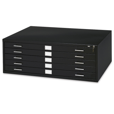 Safco 5 Drawer Steel Flat Files Blick Art Materials Black