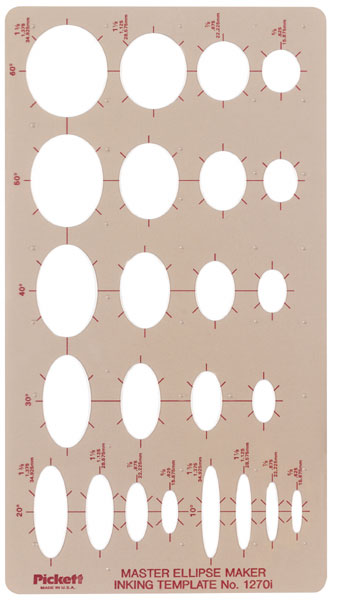 Chartpak Pickett Ellipses Templates - BLICK art materials