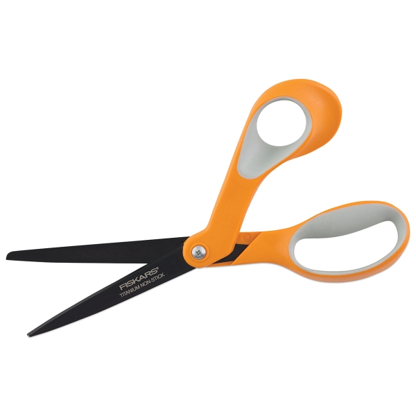 Fiskars Premier Softgrip Titanium Non-Stick Scissors - BLICK art materials