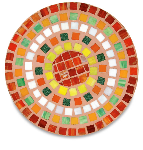 Jennifer S Mosaics Stepping Stone Molds Blick Art Materials Round Mold Sample Artwork
