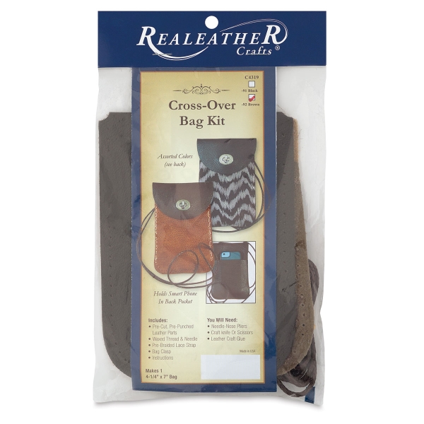 Realeather Leather Cross Body Bag Kit BLICK art materials