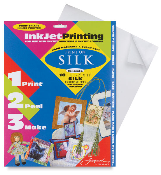 649291002 Jacquard Cotton and Silk Inkjet Fabric Kit BLICK art