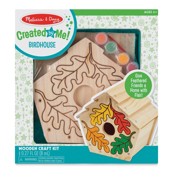 Melissa & Doug Created by Me Birdhouse Wooden Craft Kit BLICK art